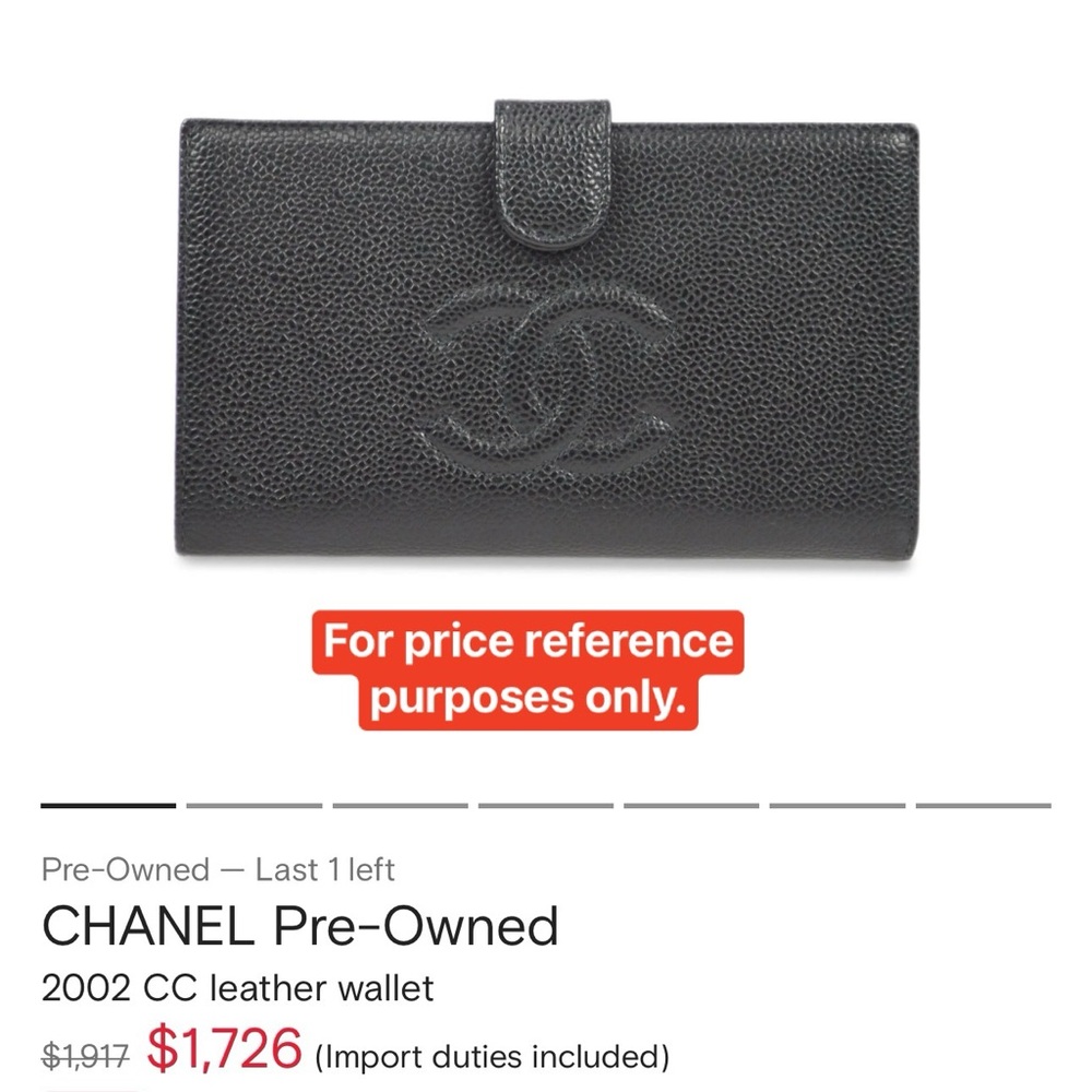 ❌SOLD❌✨Chanel Black Caviar Wallet  w/ Box & Card + Free Chains✨ - Picture 5 of 17